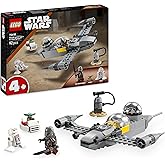 LEGO Star Wars 75410 Caza Estelar N-1 de Mando y Grogu Maqueta de Juguete con Figuras del Mandaloriano, Baby Yoda y R5-D4, Se