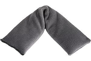 TEXTILES101 Microwavable Unscented Wheat Bags, Plain Fleece Microwave Heat Pack for Back, Neck, Joints and Shoulder Pain Relief 44cmx13cm (Grey)