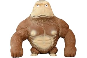 SK MISS Stretchy Gorilla Toy, Stress Relief Toys, Squeeze Orangutan Monkey Figure Toys, Decompress and Stretch Stress Gorilla for Kids Adults