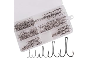 SHADDOCK Double hameçons de pêche en eau salée en acier au carbone avec boîte d'accessoires de pêche