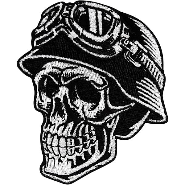 Topt Mili Ecusson Route 66 Biker Motard Moto Tete De Mort Chaine Aile Ange Thermocollant Grand Format 30x11cm Patche Badge