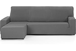 Martina Home Tunez Funda chaise longue Brazo corto izquierdo Gris (visto de frente)