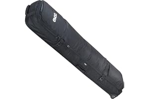 EVOC SNOW GEAR ROLLER ski and snowboard bag (for 3-4 pairs of skis or 2 snowboards, padded, collapsible, replaceable skate wheels, avalanche compartment, size: M), black