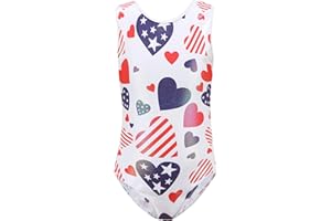 Happy Cherry Bambina Body Ginnastica Classica Senza Maniche Ragazze Leotards da Danza Balletto con Stampa Colorata Costume da Ballo Girocollo 5-14 Anni