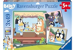 Ravensburger Bluey Toys - 3x 49 Piece Jigsaw Puzzles for Kids Age 5 Years Up - Gifts for Children