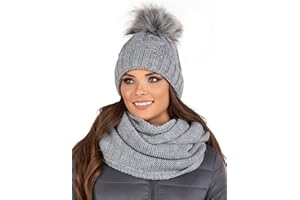 Vivisence Winter Women's Stylish Winter Hat with Pompom Soft Fleece Lining for Ladies Warm and Comfortable Ideal for Cold Days and Everyday Wear