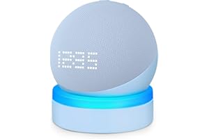 Dot 5. Generation Tischständer, ZUOLACO Ständer Halterung für Echo Dot 5. und 4. Gen, Tischhalterung mit Lichtleiter, Dot 5 Zubehör mit eingebautem Kabelmanagement, Graublau