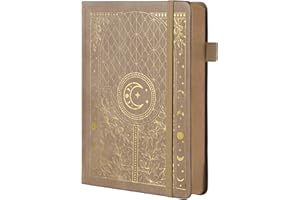TIEFOSSI Cuaderno Bullet Dotted Journal, papel grueso numerado de 160 g/m², cuaderno de cuadrícula de puntos de tapa dura A5 para mujeres, hombres, trabajo, escritura, Bullet Journaling, dibujo
