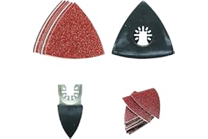 42 x TopsTools FAKA42SKA Kit de ponçage pour Dewalt Stanley Black and Decker Bosch Fein (Pas StarLock) Makita Milwaukee Ryobi Worx Multitool Outil multifonction Accessoires