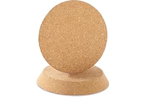 Thinp Bouchons en liège coniques en bois, grands, 2 pièces, D 9,4 à 11,4 cm