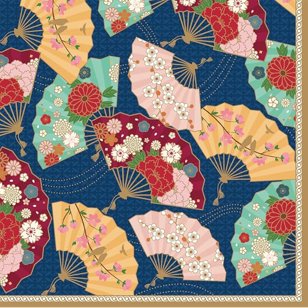 Serviettes De Table Art Oriental - Lot De 20 Pièces 33x33 Cm Pour Décoration Et Découpage