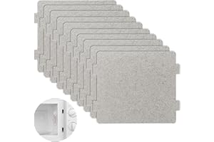 Ymapinc 10 Stück Mikrowelle Glimmerplatte Zuschneidbar Mikrowelle Wellenleiterabdeckung Glimmerplatten Reparaturzubehör für die meisten Mikrowellenherde(11,8x9,9cm)