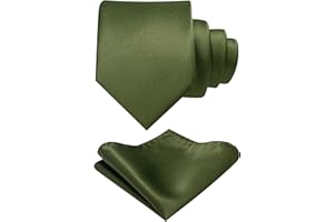 JEMYGINS Cravatta da uomo con superficie opaca con set di fazzoletti