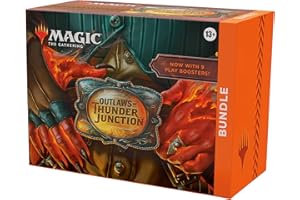 Magic: The Gathering Outlaws of Thunder Junction Bundle - 9 Play Boosters, 30 Land cards + Exclusive Accessories (English Version)