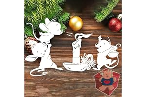 GOWXS Stanzform zur Kartengestaltung, Cartoonmaus-Stanzformen, Schablonen für DIY-Scrapbooking, Fotoalbum, dekorative Prägepapier-Stanzschablonen zur Kartengestaltung, als Vorlage und niedliche Brosche