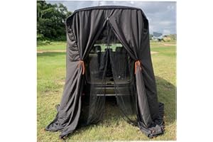 Tente de Hayon SUV Abri Tente Intimité Abri Hydrofuge Noir Portable Vestiaire pour Vélo Toilette Douche Dormir Plage Natation L: W: H: 4.9ft: 4.9ft: 7.5ft 6pcs Tente Pegs