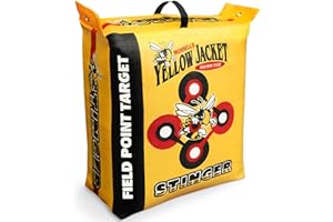 Morrell Yellow Jacket Stinger, Field Point Archery Target with 2 Shooting Sides & 10 Bullseyes - Portable Backyard Hunting Practice Bag with E-Z Tote Carrying Handle & Easy Arrow Removal