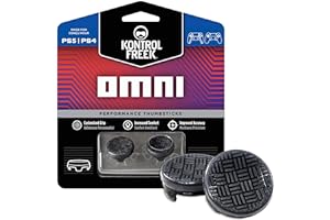 ‎KONTROLFREEK KontrolFreek Omni Performance Thumbsticks für PlayStation 4 (PS4) | Performance Thumbsticks | 2 x Kurz Konkav | Schwarz