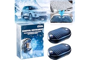 DAMIGHT 2 Stück Anti-Freeze Electromagnetic Car Snow Removal Device, Solar Elektromagnetische Schneeräumung, Windschutzscheiben Anti-Frost Auto Schnee Removal Device, Tragbarer Auto Defroster(B)