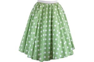 BRIGITTA Ladies Polka Dot Rock and Roll 50's 60's Style Skirt & Scarf