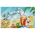 ANLEY Fly Breeze 3x5 Foot It's 5 o'Clock Somewhere Flag - Vivid Color and UV Fade Resistant - Canvas Header and Double Stitched - Sandy Beach Flags Polyester with Brass Grommets 3 X 5 Ft