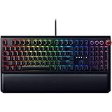Razer BlackWidow Elite Mechanische Gaming Tastatur: Razer Green Mechanische Tasten (Taktil & Klickend), Ergonomische Handballenauflage, Programmierbare Tasten, RGB Chroma Beleuchtung & QWERTZ-Layout