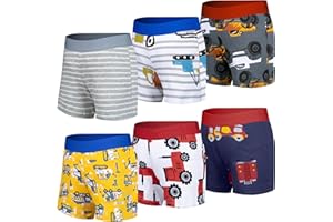 BIG ELEPHANT 6er-Pack Töpfchentraining Unterwäsche für Kleinkinder – 100% Baumwolle Lernhose für Jungen & Mädchen, Waschbare Trainingsunterhose im Boxer-Stil