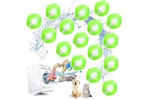 SHMSHNG Atrapa Pelos Lavadora, 16 Piezas Colector de Pelo de Lavadora, Bolas de Lavado, Quita Pelos Mascota para Eliminar el Pelo de Las Mascotas en la Lavadora