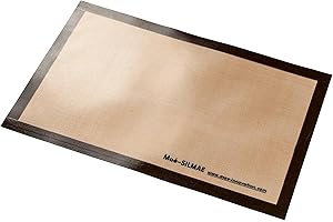 Maé Innovation - Tappetino antiaderente in silicone e fibra di vetro, 40 x 30 cm, ideale per la preparazione di biscotti
