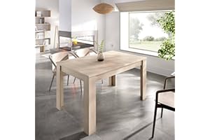 Dmora - Tavolo allungabile Caladora, Consolle estensibile multiposizione, Tavolo da pranzo con allunga, 140/190x90h77 cm, Rovere