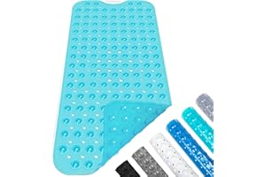 BAOZUN Badewannenmatte Duschmatte 100x40 cm Badewanneneinlage Antirutschmatte rutschfest Maschinenwaschbar (Transparentes Grün)