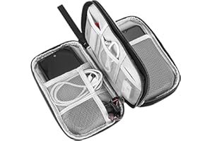 SMTFCTY Elektronische Tasche Organizer Kabeltasche Universal Reisekabel Tasche Elektronik Zubehör Tragbare Tasche Organizer Tasche für Zubehör Handyladekabel Schwarz