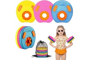 Wowlela 6PCS Kids Arm Bands,Foam Arm Bands Pool Set, Kids Armbands Float Arm Bands Swimming Learning Aid, Swim Floats for Child Swim Learning/Training,Arm Bands Swimming Float Discs for Kids 3-8 Years