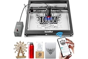 WOXCKER Laser Graviermaschine, JL7 Lasergravur Maschine Mit Air Assist, 10W Leistung Schnelles und Präzises Laser Cutter, APP Unterstützte Graviermaschine Geeignet für Holz, Metall, Acryl, Glas