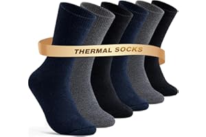 Niorasen Termiczne Skarpety Damskie 6 Par, prezent walentynkowy dla jej, Ciepłe Wełniane Skarpety dla Kobiet, Zimowe Skarpety Damskie 35-38 39-42