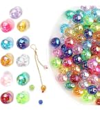 500 Perline Acriliche 10mm Per Bracciali E Collane Fai Da Te | Colorate Con Rivestimento AB E Foro 2mm | Set Per Adulti E Bambini - 2
