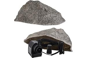 GARTENDEK Grosse Roche Pour La Décoration de Paysage - Creux à L'intérieur, Artificielle, Fausse Pierre Pour Le Jardin et Arrière-Cour - Faux Rocher Pour Cacher Les Utilitaires de Jardin, Couverture Ø38cm S-01