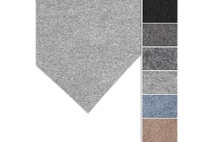 FLOORDIREKT SuperFlex Camper Van Carpet Lining, Velour 4 Way Strech Vehicle Interior Lining for Cars, Vans, Trucks, Motor Homes, Headliner Fabric, Upholstery Cladding (Light Grey, 206 x 400 cm)