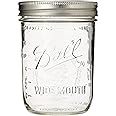 Ball Mason 4oz Quilted Jelly Jars with Lids and Baands, Set of 12 WM 16 Oz transparent 66000