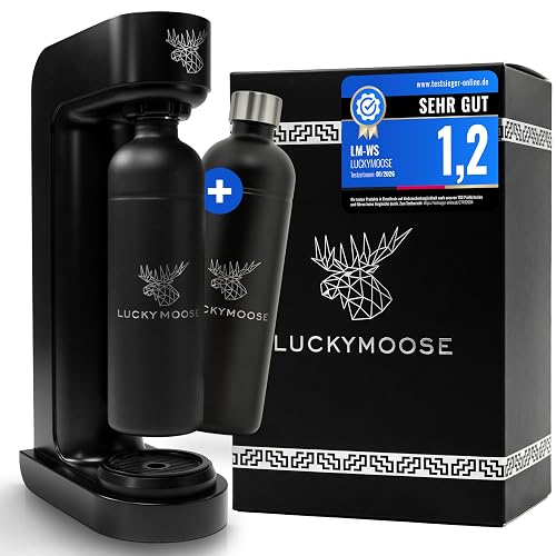 Luckymoose Infinity Wassersprudler, Edelstahlflaschen