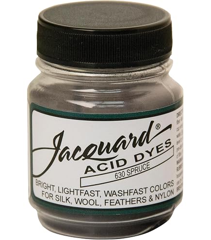 Teinture Acid Jacquard En Poudre Pour Laine Et Soie - 1/2 Once (14 G), Couleur Olive 634 - Brillante Et Grand Teint
