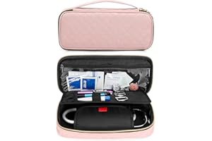 Damero Borsa per stetoscopio, custodia per custodia per stetoscopio per stetoscopi 3M Littmann/Omron/ADC con tasca per accessori per infermiere, rosa scuro