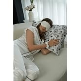 %100 Saf İpek Uyku Maskesi G&ouml;z Bandı (Off White)