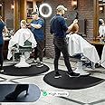 Salon Mat 3′x4′ Barber Shop Chair Mat Anti-Fatigue Salon Floor Mat - Black Semi Circle Salon mats for Hair Stylist - 1/2" Thick Comfort Salon Standing Mat