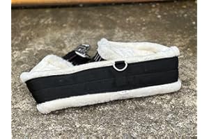 Equipride Super morbido visone/orsacchiotto in pelliccia sintetica elastico su entrambi i lati (115 cm, nero/bianco)