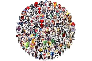 YAGU 100Stück Marvel Sticker spiderman Sticker Marvel Aufkleber Graffiti Decals Stickerbomb für Auto, Skateboard, Koffer, Motorräder, Fahrräder, Boote, Laptop, Snowboard Gepäck und Glatte Oberfläche