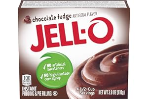 Jell-O Instant Pudding And Pie Filling, Chocolate Fudge, 3.9Ounce Boxes (Pack Of 6)