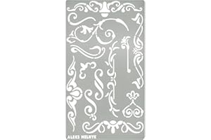 Aleks Melnyk #4 Schablonen Vintage Ornamente, Designer Metall Stencil für Möbel, vorlagen shabby, chabby chic, Malerschablonen für die Wand Muster, Template, Brandmalerei, Gravur, Set 1 Stück
