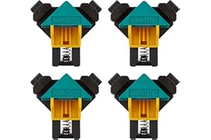 wolfcraft Set per "serraggio ad angolo retto" I 8626000 I 4 morsetti per giunzioni ES 22, un valido aiuto per avvitare o incollare ad angoli di 90°