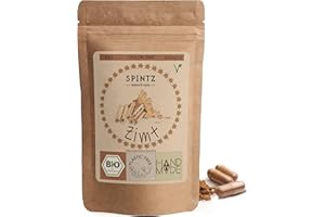 ‎SPINTZ SPINTZ 260 Stk. Bio Ceylon Zimt Kapseln - vegane Zimt Kapseln hochdosiert - 500mg Ceylon Zimt Pulver aus biologischem Anbau - Ceylon Zimt Bio Gemahlen | plastikfrei verpackt
